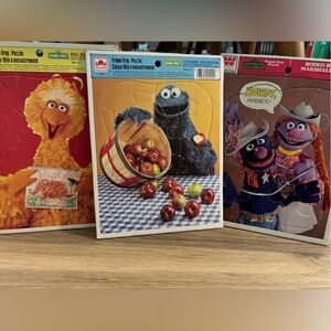 Vintage Golden Sesame Street Frame/Tray Puzzles